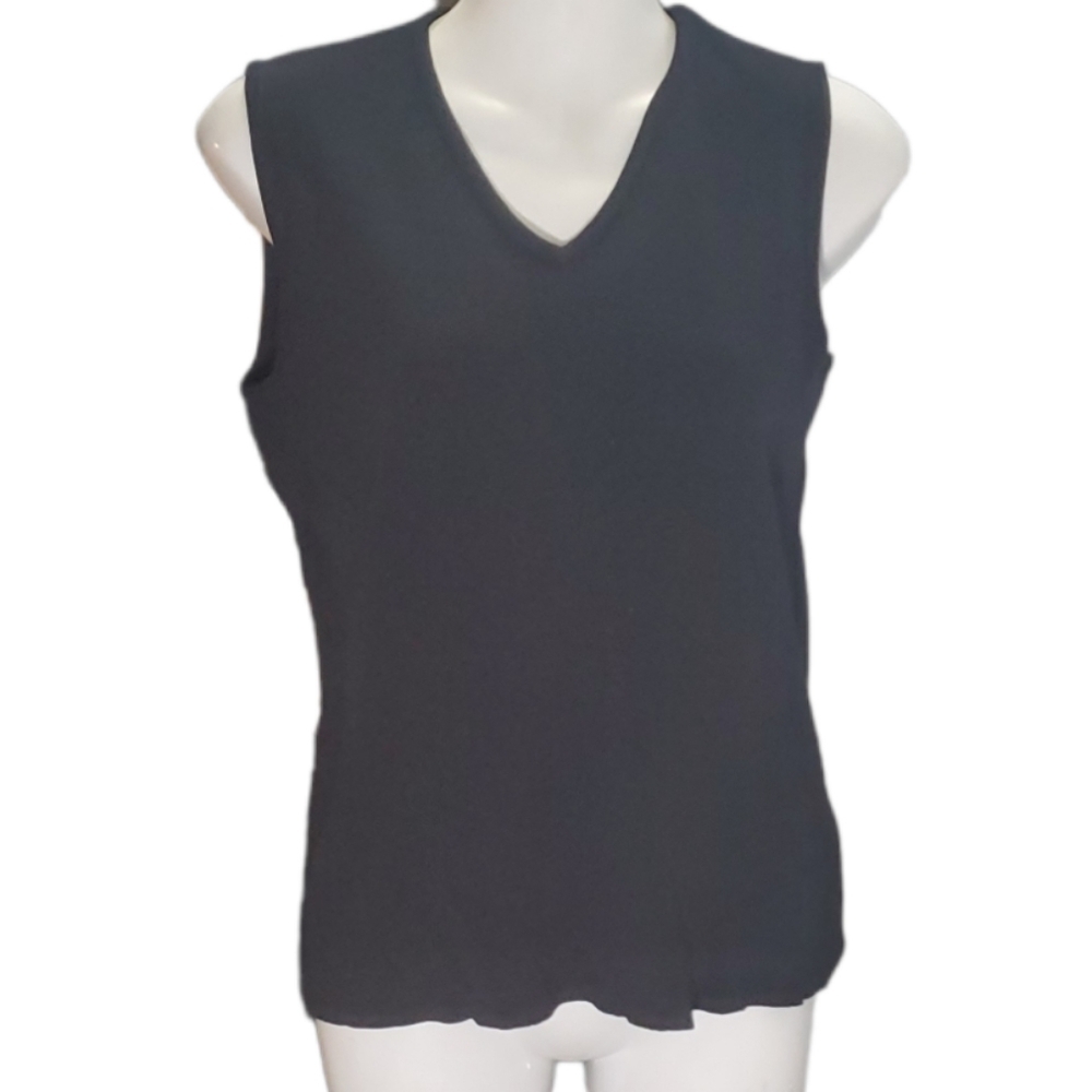 LAURA ASHLEY black stretch tank S